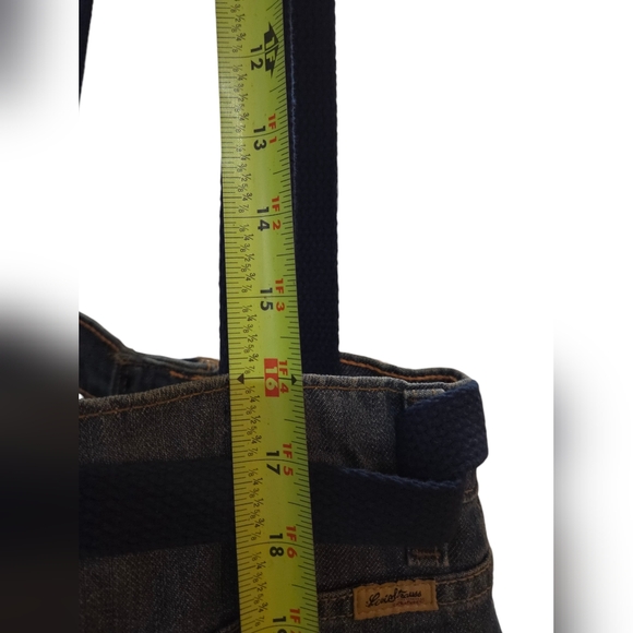 Handmade Upcycled Y2K Levi Strauss Denim Shoulder Bag with Butterfly Embroidery - Picture 11 of 11